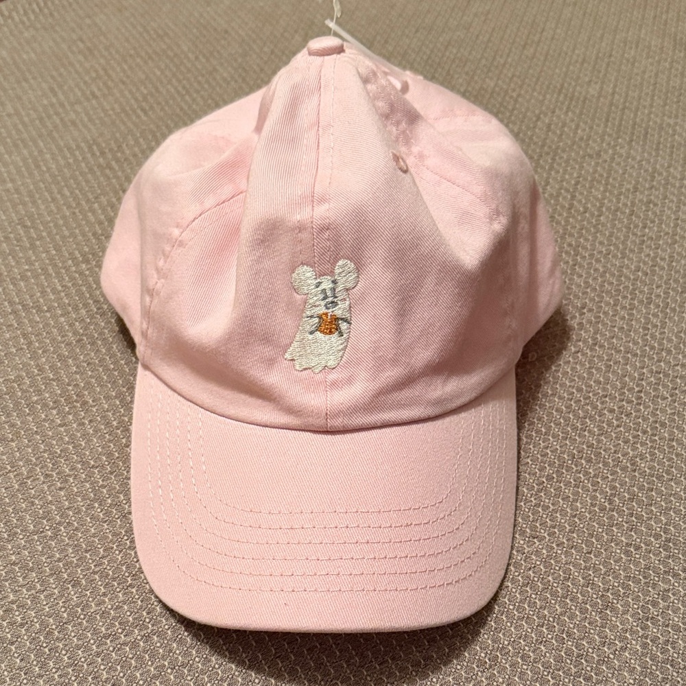 2025 Disney‎ Parks Halloween Mickey Mouse Ghost Pink Baseball Cap Hat New